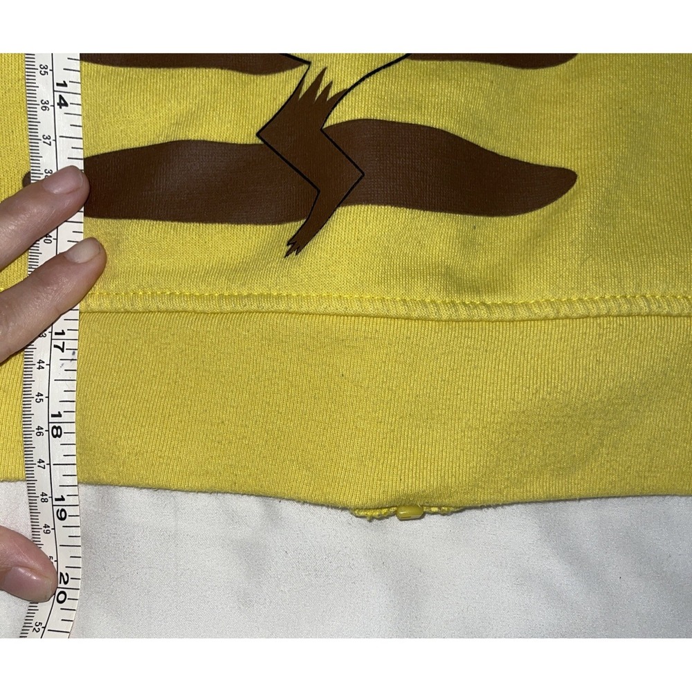 Pokemon Pikachu Face Hoodie Size Small Youth Sweatshirt Zipper Front Yellow - Picture 11 of 13